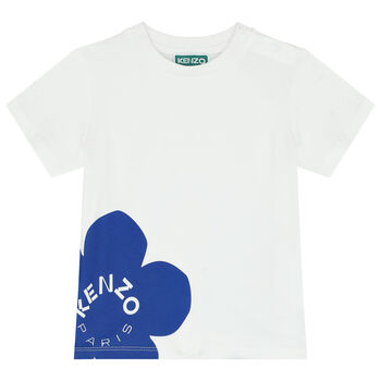 Younger Boys White Boke Flower T-Shirt